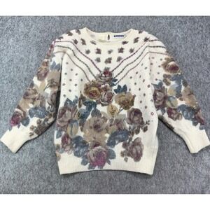 VTG Mariea KIM Women's Angola Rabbit Hair Wool Blend Sweater Size M